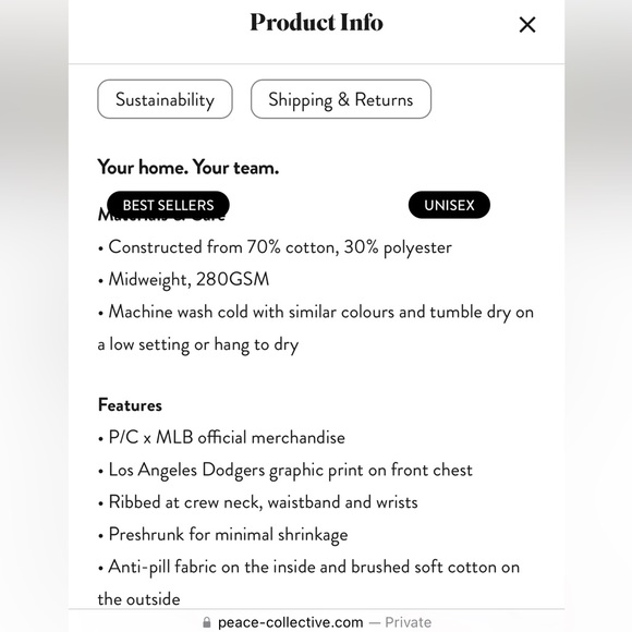 LA Dodgers / Home is Los Angeles Crewneck - Picture 8 of 8